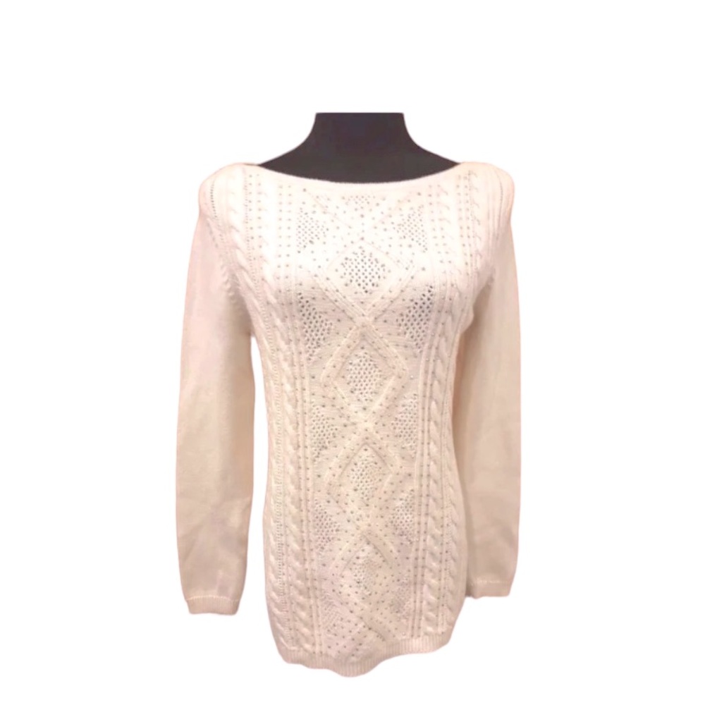 White House‎ Black Market Sparkle Studded Sweater Sz S
